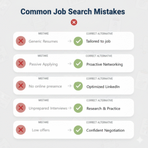11. Common job search mistakes